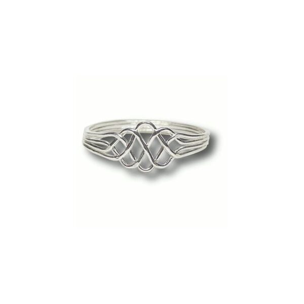 4 Band - Sterling Silver Puzzle Ring - Princess
