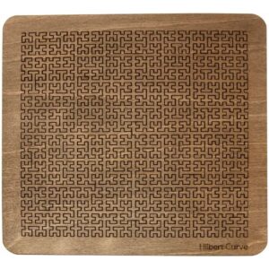 Wooden Fractal Tray Puzzle - Hilbert Curve