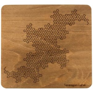 Wooden Fractal Tray Puzzle - Terdragon Curve