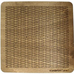 Wooden Fractal Tray Puzzle - Wunderlich Curve 1