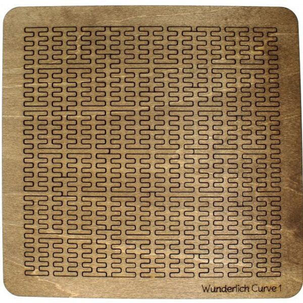 Wooden Fractal Tray Puzzle - Wunderlich Curve 1
