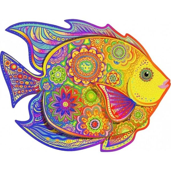 Shining Fish - Shaped Wooden Jigsaw Puzzle