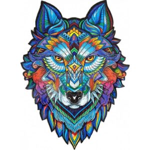 Majestic Wolf - Shaped Wooden Jigsaw Puzzle