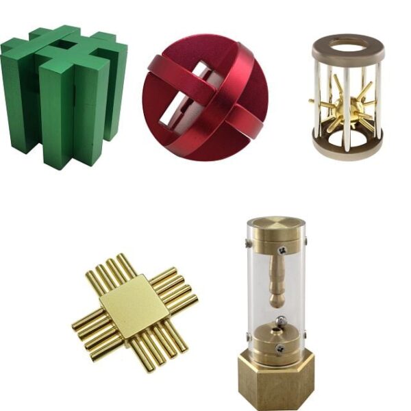 .Level 8 - a set of 5 Puzzle Master Metal Puzzles