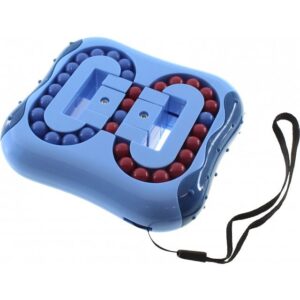 Double Side Square-Shaped Rotating 4-Color Beads Puzzle - Blue