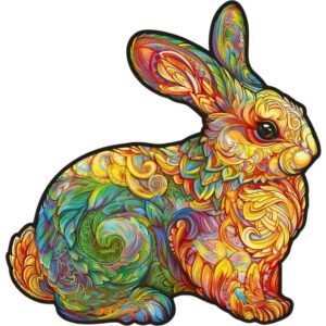 Precious Rabbit - Shaped Wooden Jigsaw Puzzle