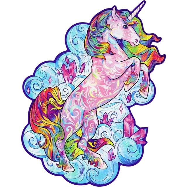 Inspiring Unicorn - Shaped Wooden Jigsaw Puzzle