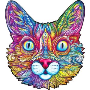 Impressive Cat - Shaped Wooden Jigsaw Puzzle