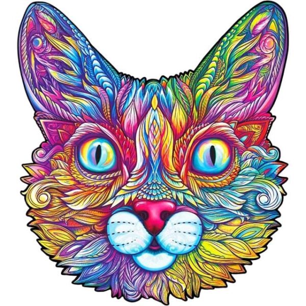 Impressive Cat - Shaped Wooden Jigsaw Puzzle